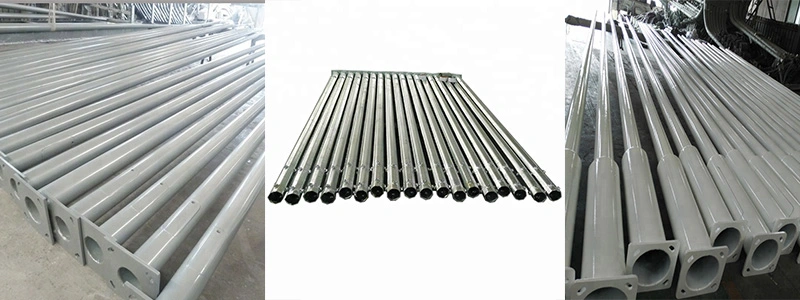 Widely Used 12m Galvanized Steel Round Octagonal Street Light Pole for Area Lighting